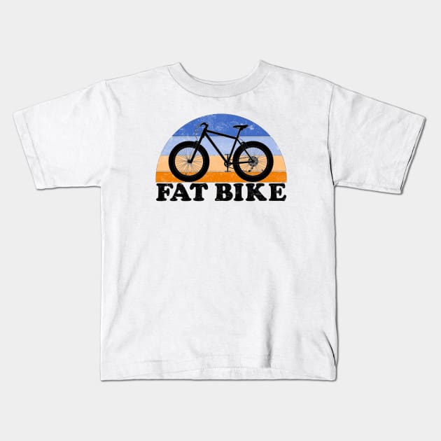 Fat Tire Bike Vintage Colors Kids T-Shirt by TheWanderingFools